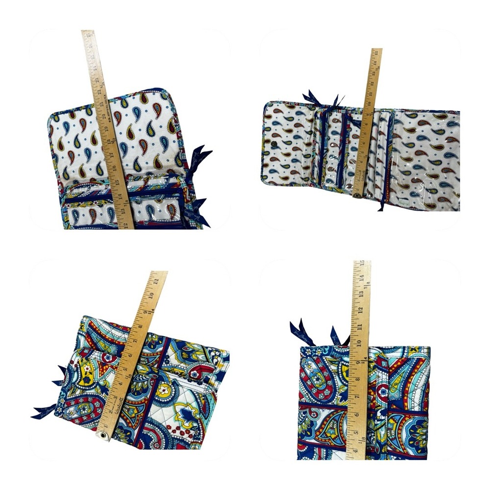 Vera‎ Bradley Marina Jewelry Folio Simply Blue Travel Organizer Roll - Picture 6 of 6
